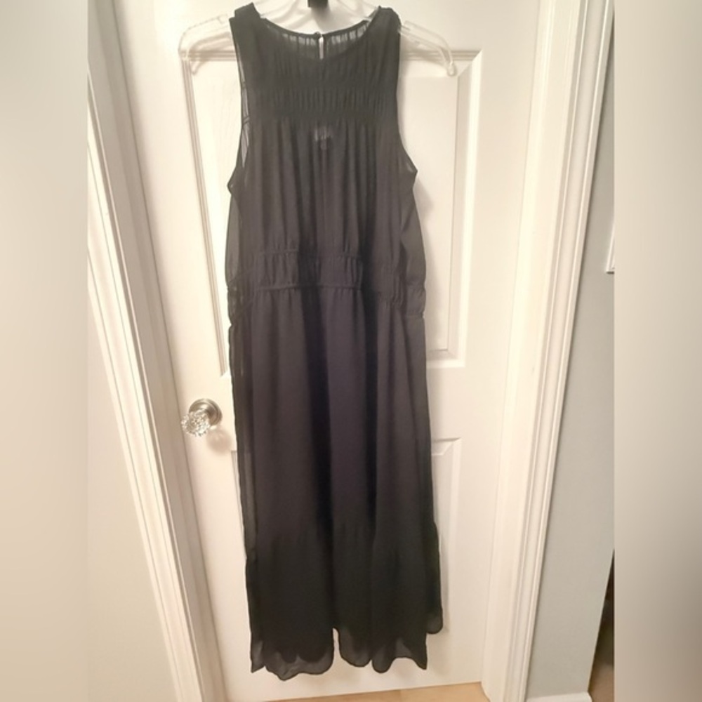 NWT! A New Day Black Sleeveless Maxi Dress.  Sheer w/lining. Size M AD